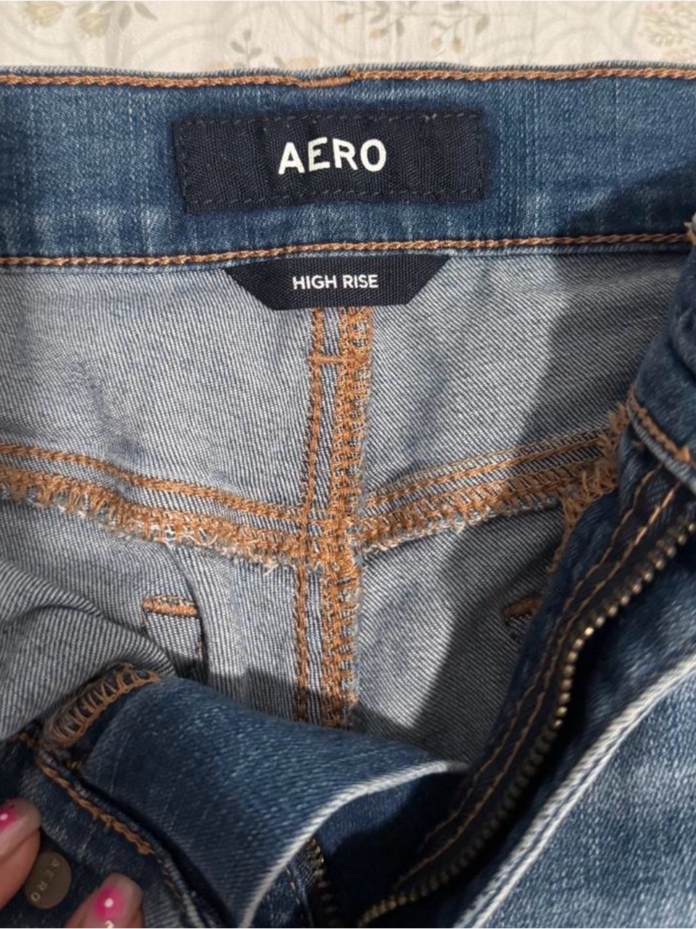 Aeropostale High Rise Skinny Jeans in Blue
